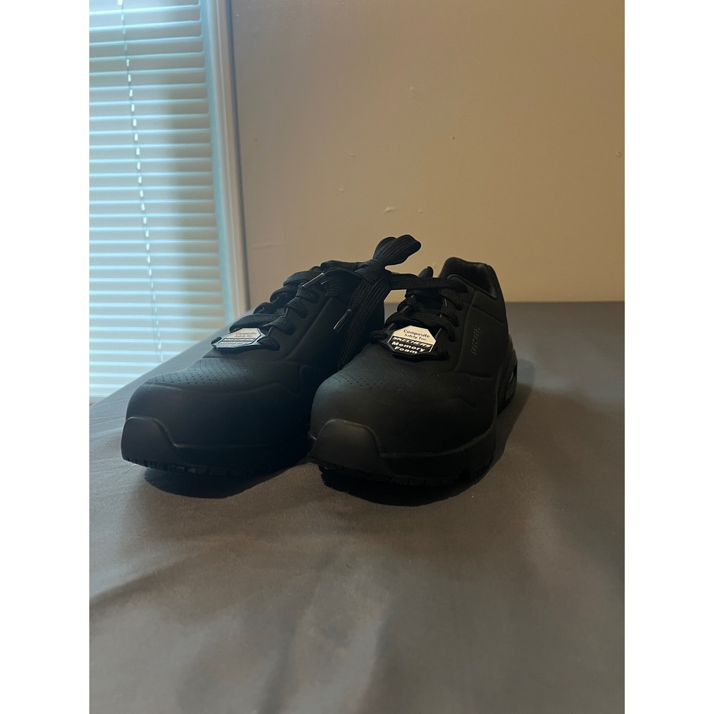 Skechers Work Uno‎ SR Sutal Black Composite Toe Slip Resistant Shoes Women's 7